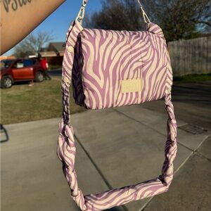 Dagne Dover Purple Zebra Print Women's Bag